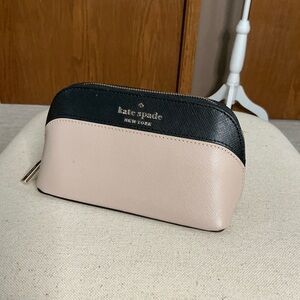 Kate Spade New York Black and Cream Cosmetic Pouch